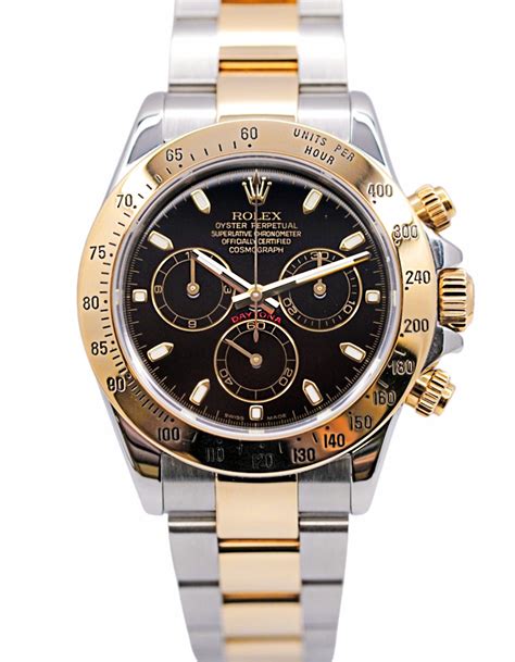 rolex daytona black dial gold|rolex daytona black price.